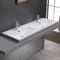 Double Drop In Sink, Modern, White Ceramic